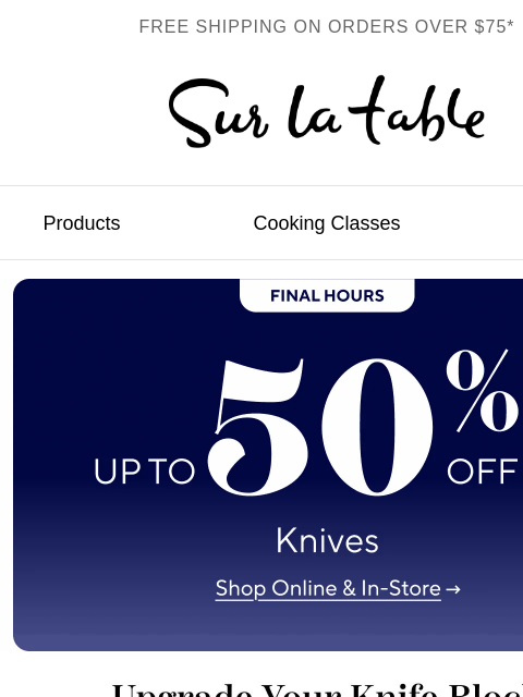 surlatable newsletter: Sharp deals up to 50% off end tonight.