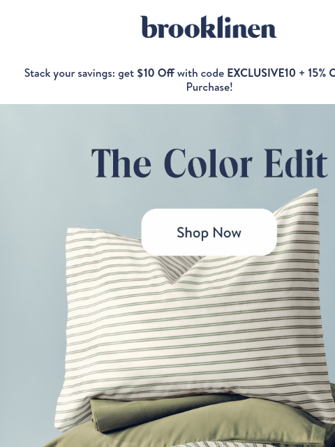 brooklinen newsletter: Welcome to The Color Edit