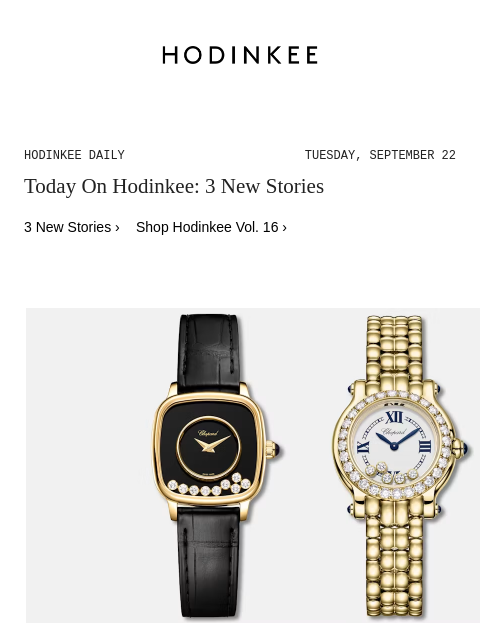 hodinkee newsletter: Hodinkee Daily | 09/22/2026