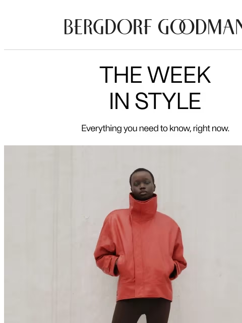 bergdorfgoodman newsletter: The Week In Style: Leather Weather