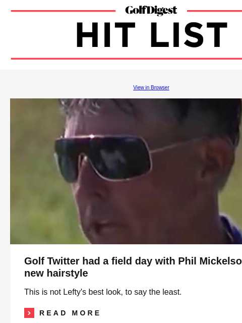 Golfer paired with random single at top Cabot course ... and it turns out it's Adam Sandler GolfDigest View in Browser Phil Mickelson Golf Twitter had a field day with Phil Mickelson's new