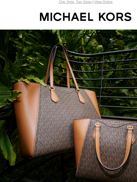 Chic Style, Two Sizes | View Online MICHAEL KORS OLD EVERYTHING THE TARYN TOTE PROVES THAT SOME THINGS ARE CLASSIC FOR A REASON. HOLD EVERYTHING THE TARYN TOTE PROVES THAT SOME THINGS ARE CLASSIC FOR A