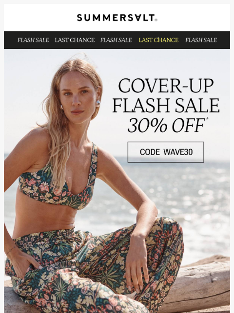 summersalt newsletter: 30% Off Cover-Ups Is Going, Going…