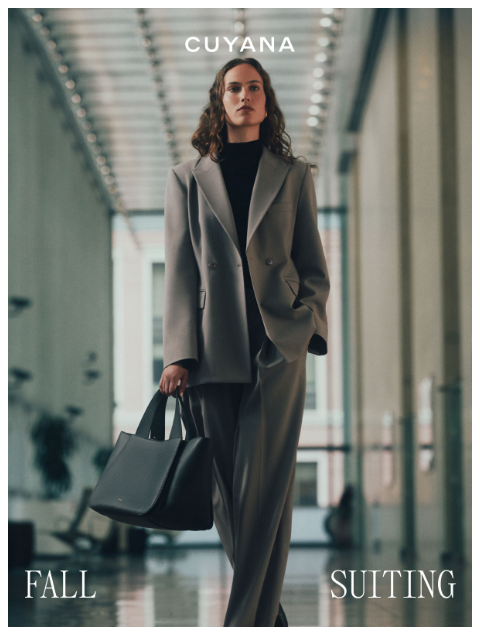 cuyana newsletter: New Fall Suiting Separates
