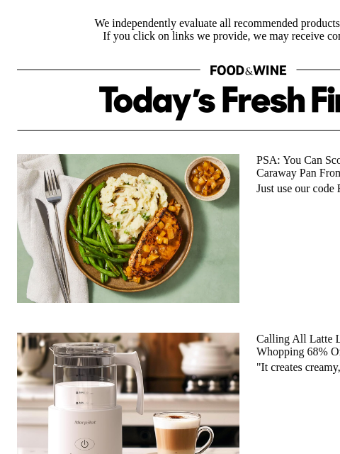 foodandwine newsletter: 68% Off: Create 'Creamy, Velvety' Froth With This ...