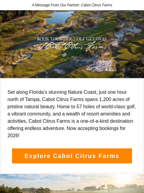 golfdigest newsletter: Florida’s Premier Golf Destination: Cabot Citrus F...