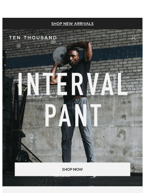 tenthousand newsletter: Back in Stock: The Perfect Training Pant