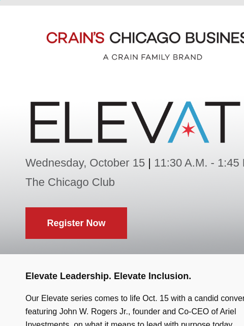 crainliveevents newsletter: Lead with Purpose: A Conversation with John W. Rog...