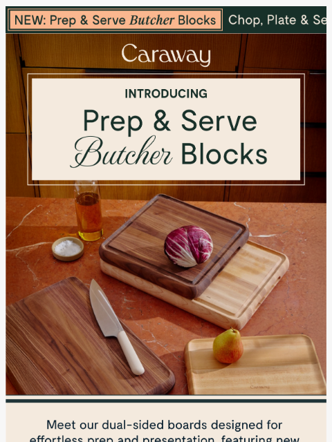 carawayhome newsletter: NEW: Prep & Serve Butcher Blocks