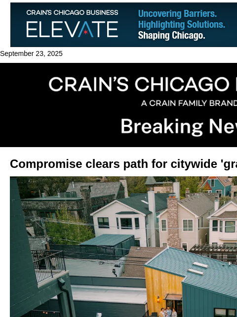 crainalerts newsletter: New deal clears way for 'granny flats' expansion c...