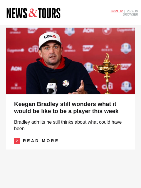 golfdigest newsletter: Ryder Cup trash talk gets personal