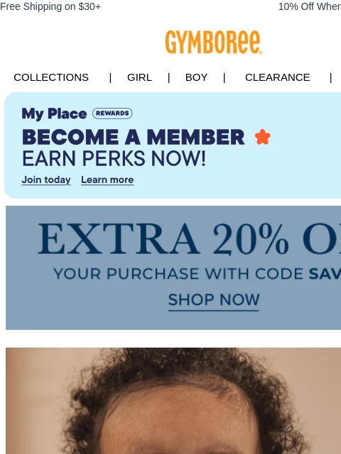 gymboree newsletter: FINAL HOURS ⌛ Extra 20% off ENDING SOON.
