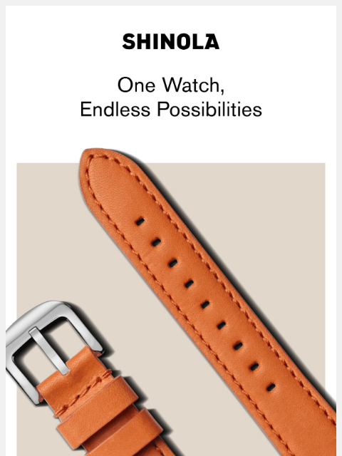 shinola newsletter: Watch Straps Arrive in New Colors