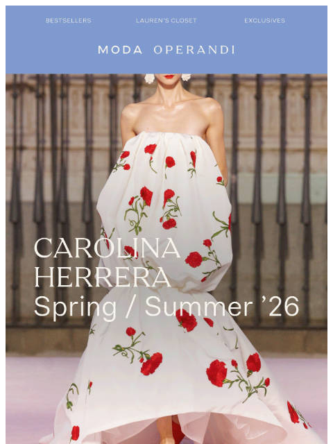 modaoperandi newsletter: Live in Trunkshow: CAROLINA HERRERA