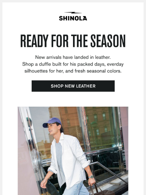 shinola newsletter: New in Leather