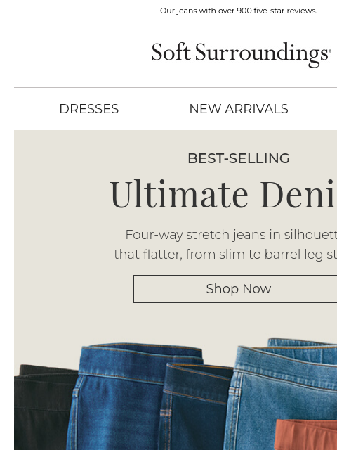softsurroundings newsletter: Ultimate Denim for Every Body