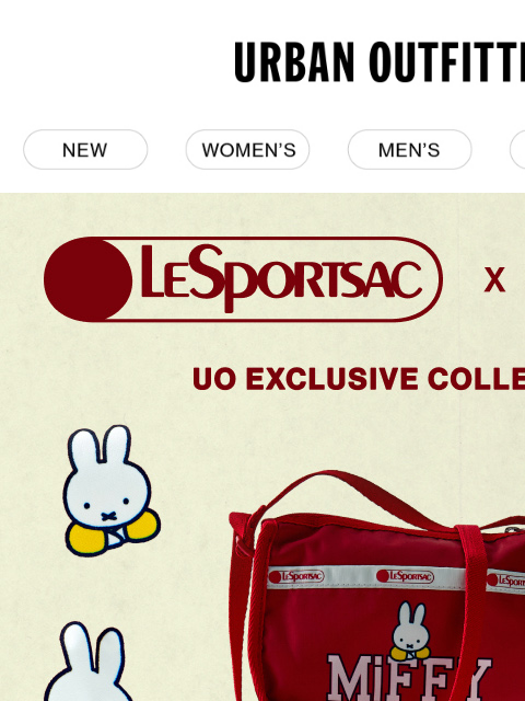 urbanoutfitters newsletter: It’s HERE! Exclusive LeSportSac X Miffy 🩷