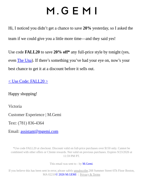 mgemi newsletter: Just for You: Sale Extended!