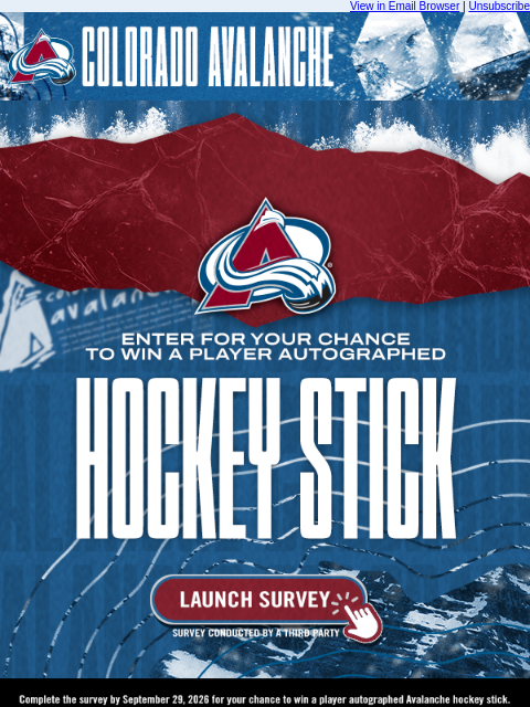 thecoloradoavalanche newsletter: 🏔️ Enter for Your Chance to Win an Autographed Ho...