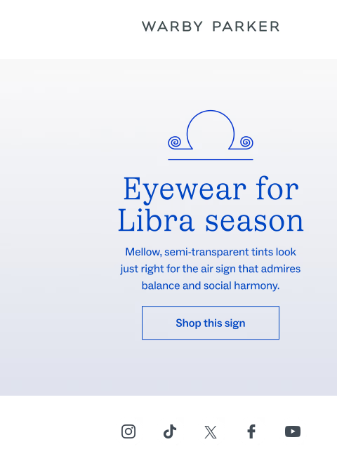 warbyparker newsletter: Libra season calls for crystal
