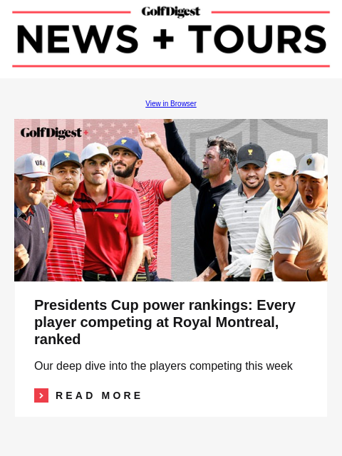 9 moments we thought would change the course of Presidents Cup history GolfDigest View in Browser Presidents Cup power rankings: Every player competing at Royal Montreal, ranked Presidents Cup power