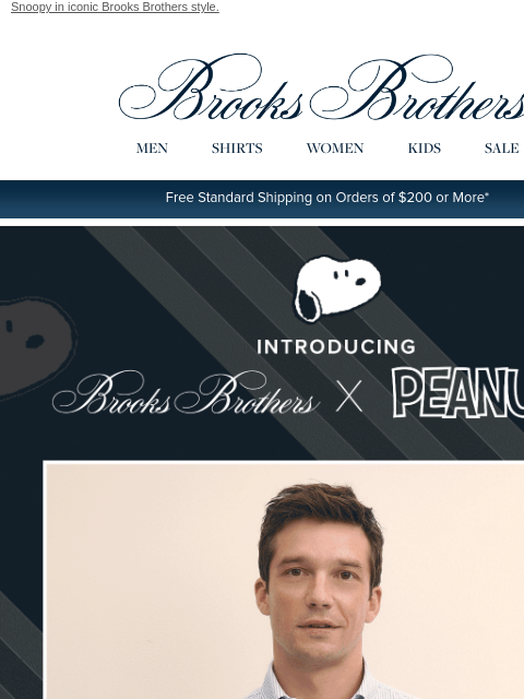 brooksbrothers newsletter: America’s favorite beagle is here: The PEANUTS col...