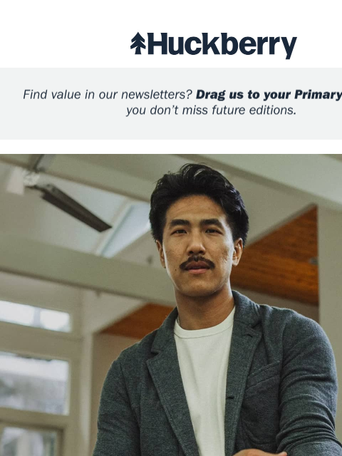 huckberry newsletter: Half Blazer, Half Sweatshirt