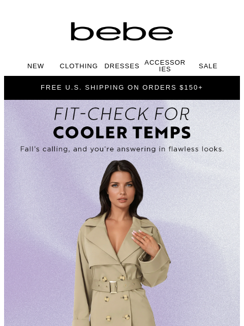 bebe newsletter: Summer’s Done, Your Wardrobe Isn’t