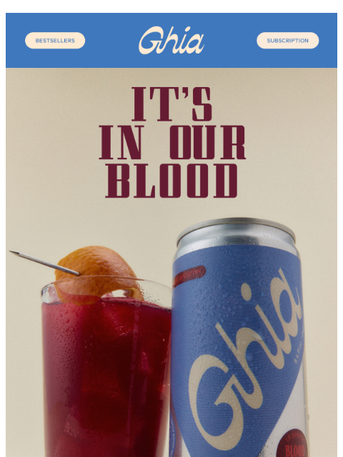 drinkghia newsletter: Meet Blood Orange π