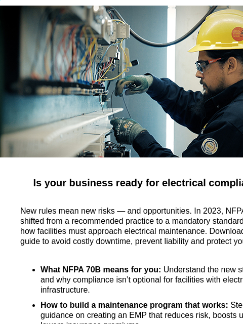 craincontentstudio newsletter: Get your business in electrical compliance
