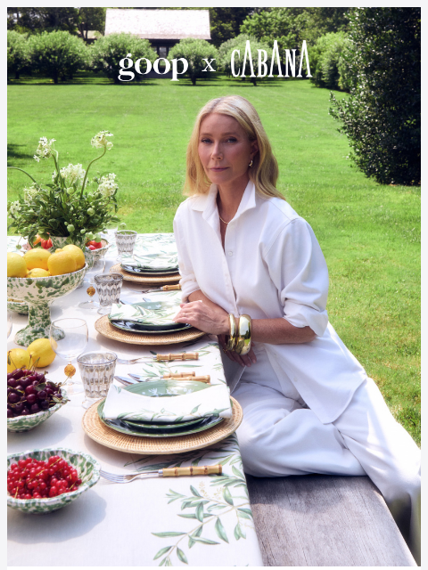 goop newsletter: introducing goop x cabana