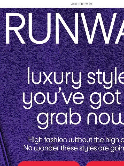 tjmaxx newsletter: Last chance: Fall Runway 💜