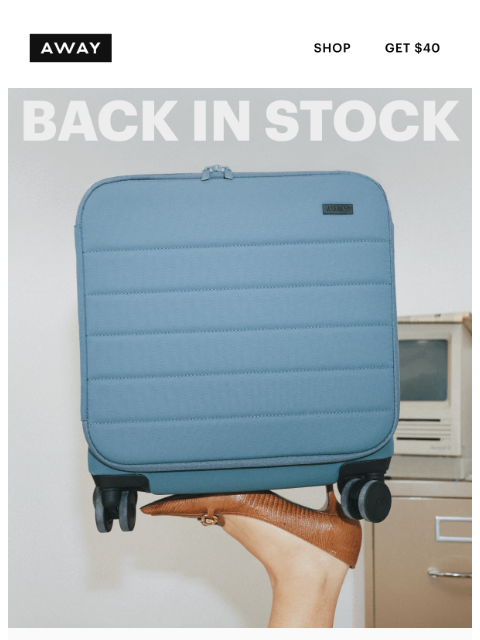 awaytravel newsletter: BACK IN STOCK
