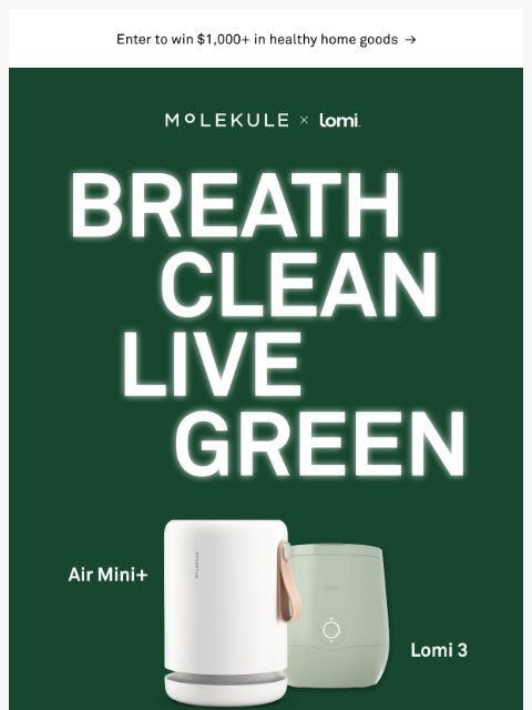 molekule newsletter: ❗GIVEAWAY❗ Get a free Lomi composter & Air Mini+