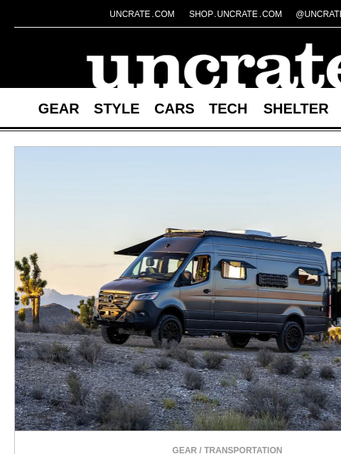 uncrate newsletter: Noovo Next Camper Van & more