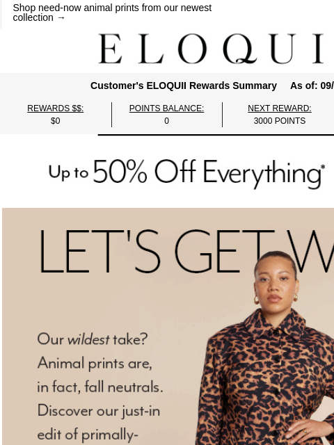 eloquii newsletter: LEOPARD, ZEBRA, LEATHER, OH MY 🐾