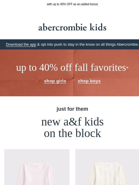 abercrombie newsletter: make room for new