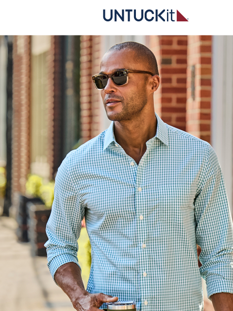untuckit newsletter: Look Sharp 24/7 In Crease-Fighting Shirts