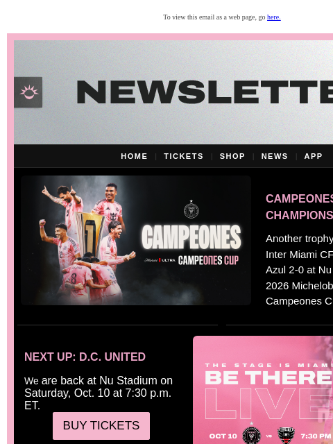 intermiamicf newsletter: A New Trophy, Big News & More Ahead
