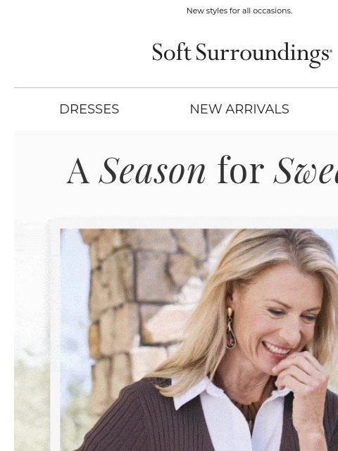 softsurroundings newsletter: Sweater Weather