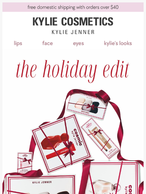 kyliecosmetics newsletter: NEW! holiday gift sets 🎁