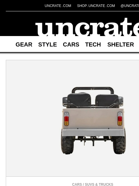 uncrate newsletter: Massimo Mini Truck & more