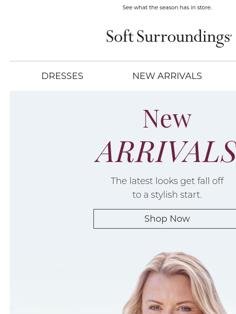 softsurroundings newsletter: Just In: New Fall Styles