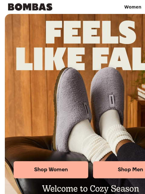 bombas newsletter: Feels Like Fall: Super Cozy Staples