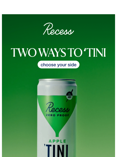 takearecess newsletter: apple or espresso