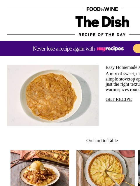 foodandwine newsletter: Easy Homemade Applesauce