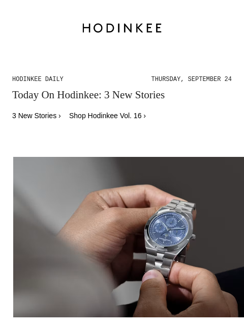 hodinkee newsletter: Hodinkee Daily | 09/24/2026