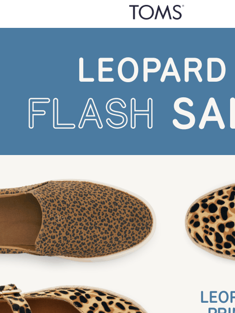 toms newsletter: 🐆 Final Hours: Leopard Flash Sale