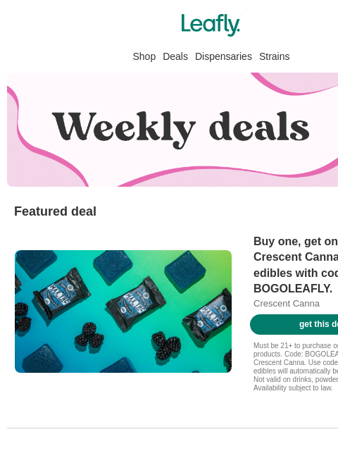 leafly newsletter: Your stash deserves these weed deals 🤝