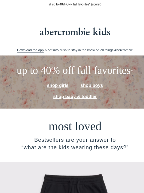 abercrombie newsletter: the outfits they'll wear over & over